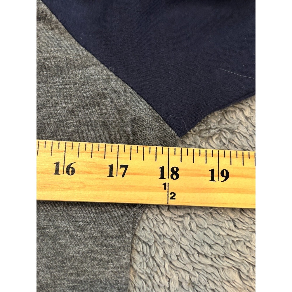 Nike Michigan Wolverines Shirt Womens Medium Gray Blue Raglan Dri-Fit Logo - Picture 4 of 6